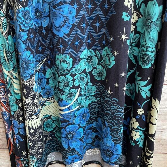 JOHNNY WAS LUNAMO CRANE PRINT SWING DRESS - Picture 6 of 11